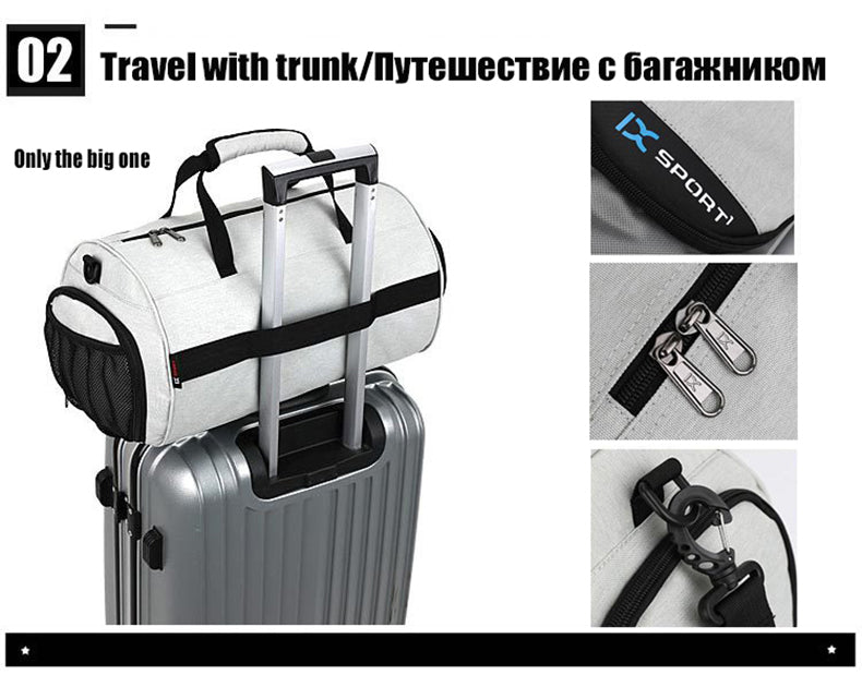 Hommes sacs De Sport pour Sac d'entraînement Tas Fitness voyage Sac De Sport Sports De plein air nager femmes sec humide Gymtas Yoga femmes 2019 XA103WA