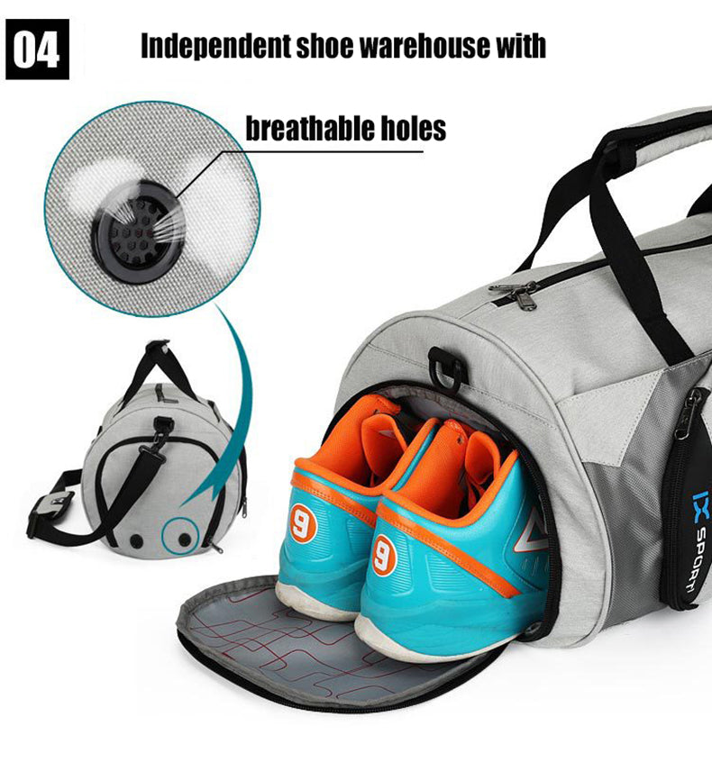 Hommes sacs De Sport pour Sac d'entraînement Tas Fitness voyage Sac De Sport Sports De plein air nager femmes sec humide Gymtas Yoga femmes 2019 XA103WA